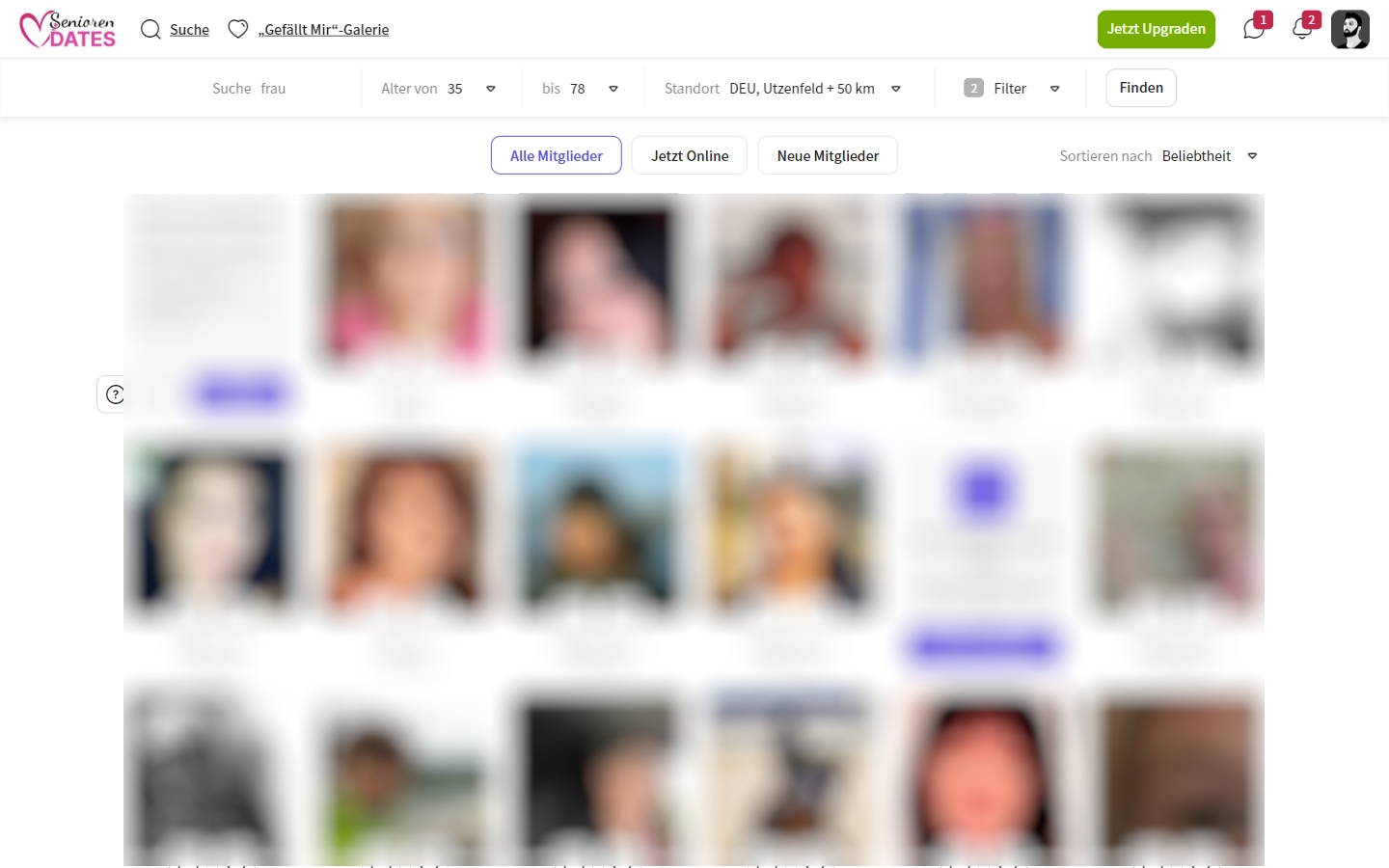 Senioren-Dates.com Mitgliederbereich