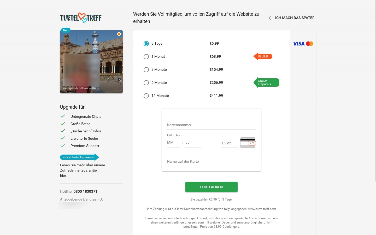 TurtelTreff.com Kosten