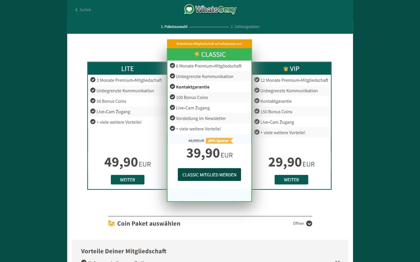 WhatsSexy.com Kosten