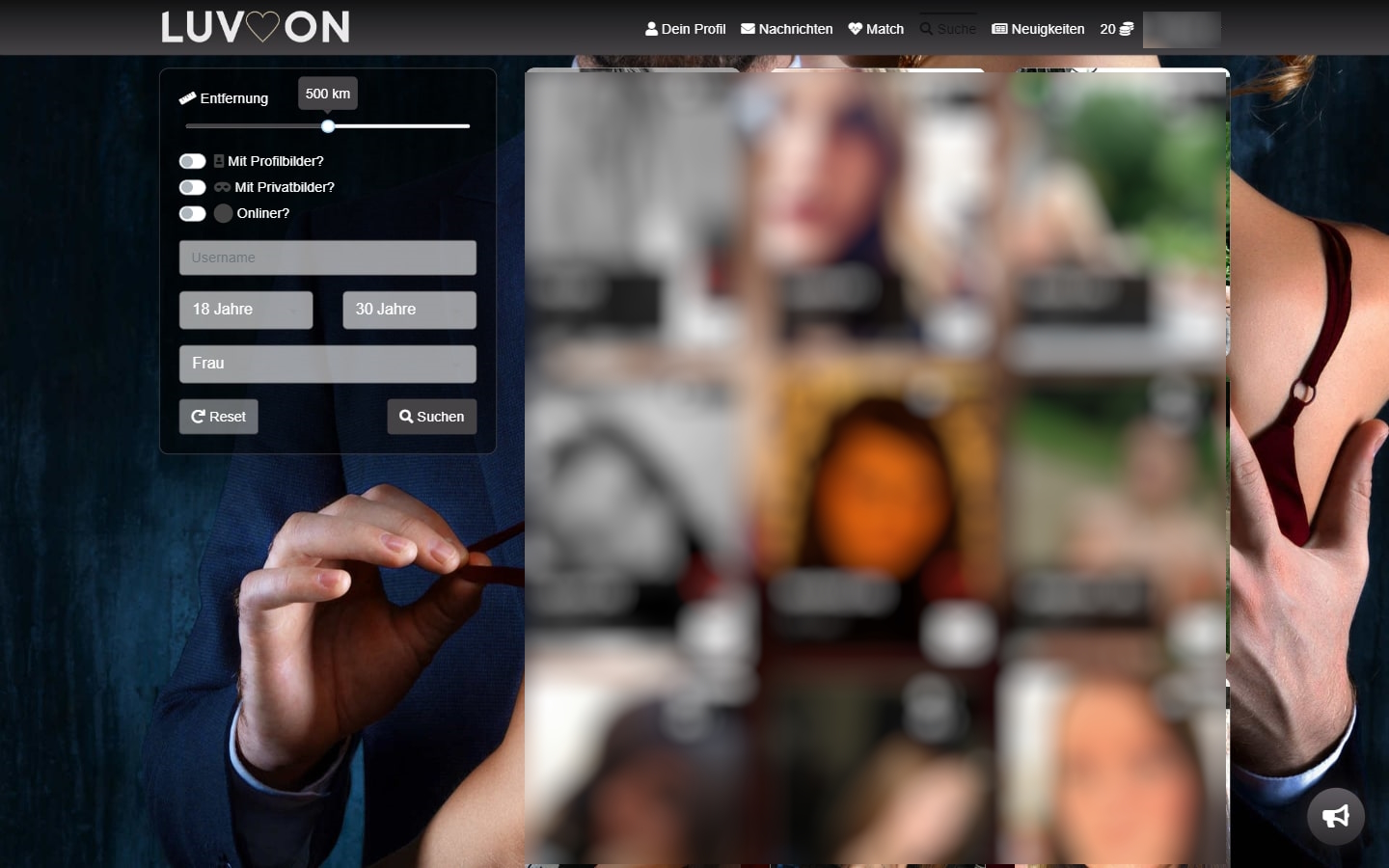 Luvoon.com Mitgliederbereich