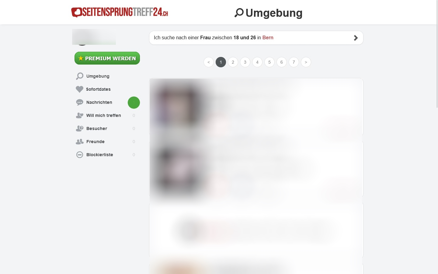 SeitensprungTreff24.ch Mitgliederbereich