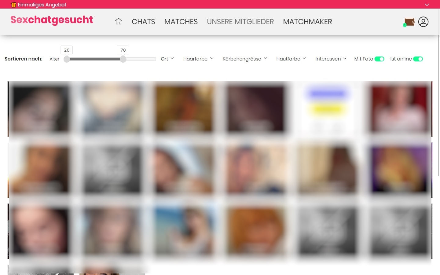 SexChatGesucht.com Mitgliederbereich