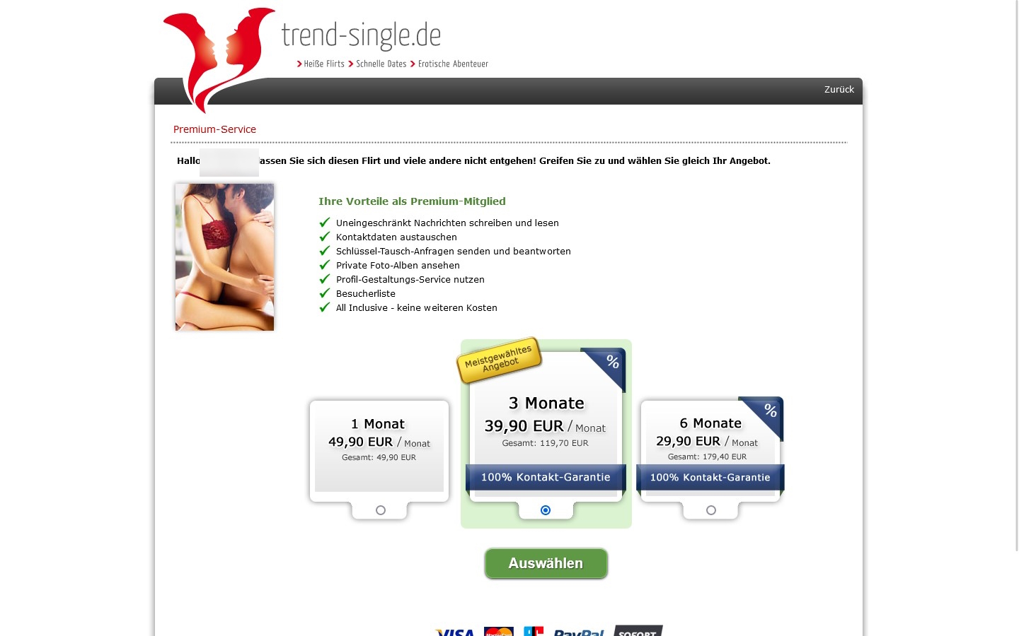 Trend-Single.de Kosten