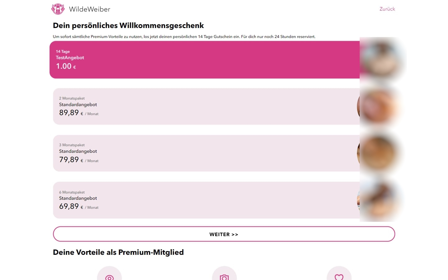 WildeWeiber.date Kosten