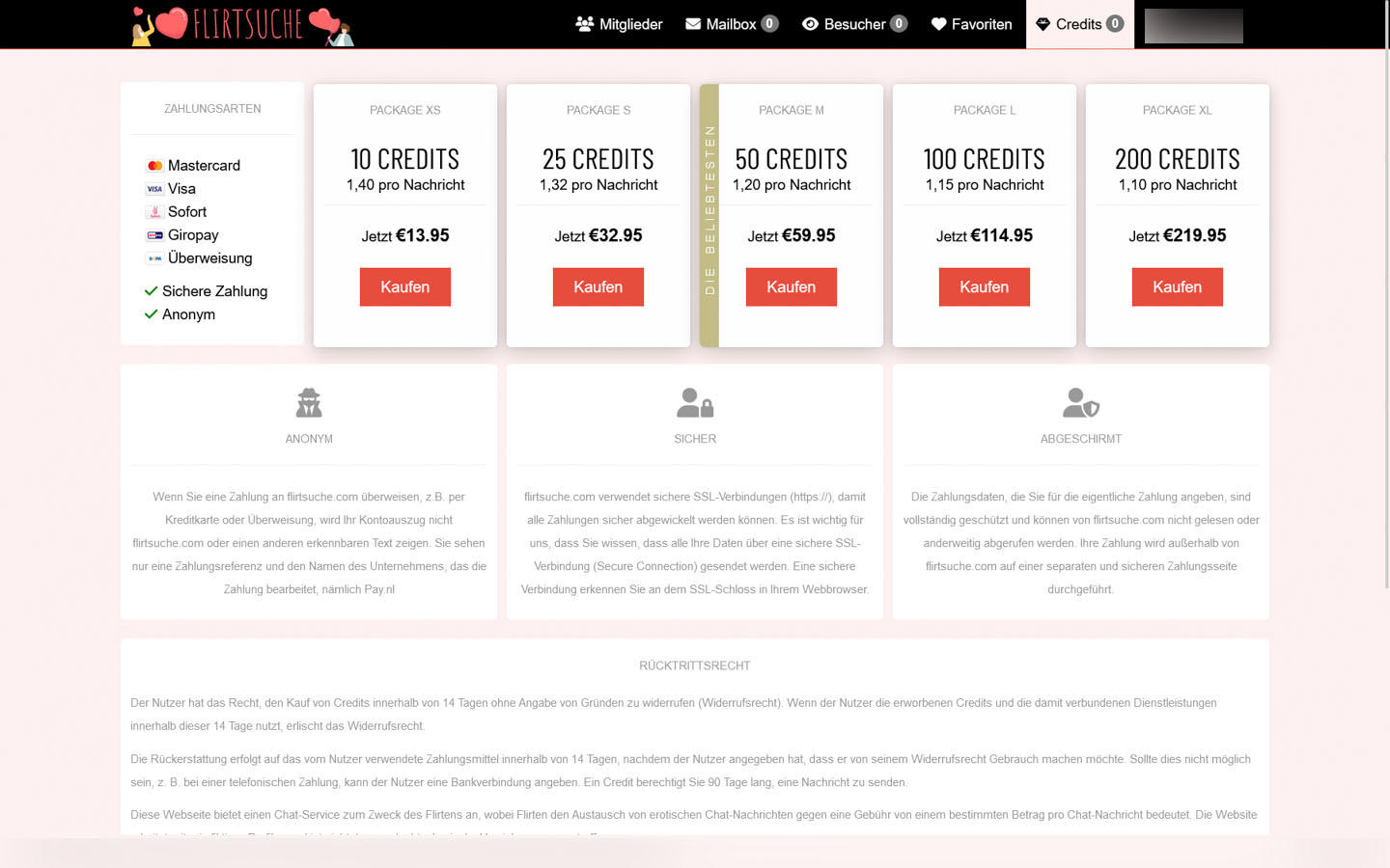 FlirtSuche.com Kosten