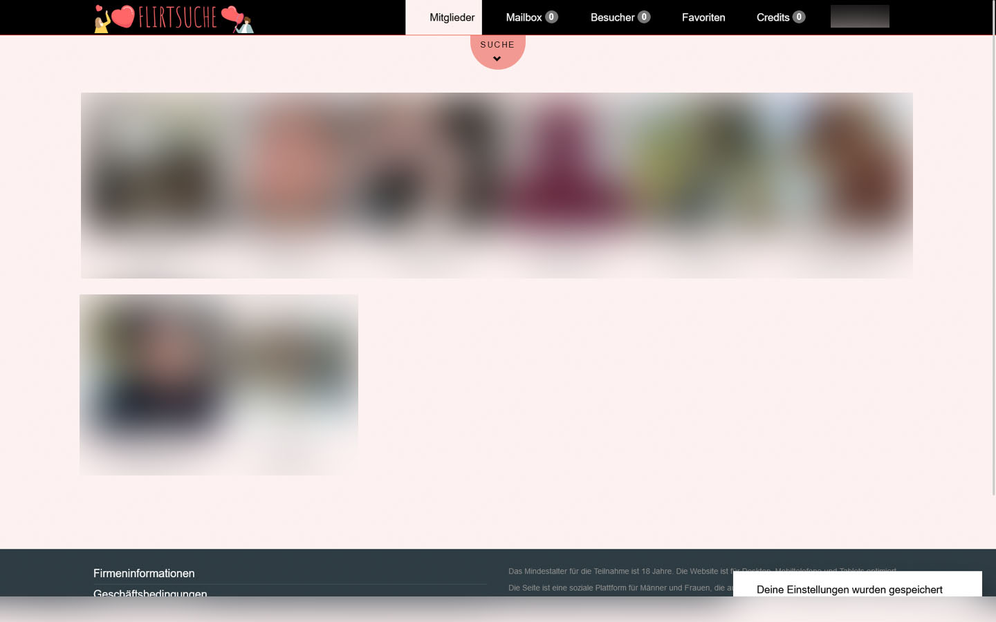 FlirtSuche.com Mitgliederbereich