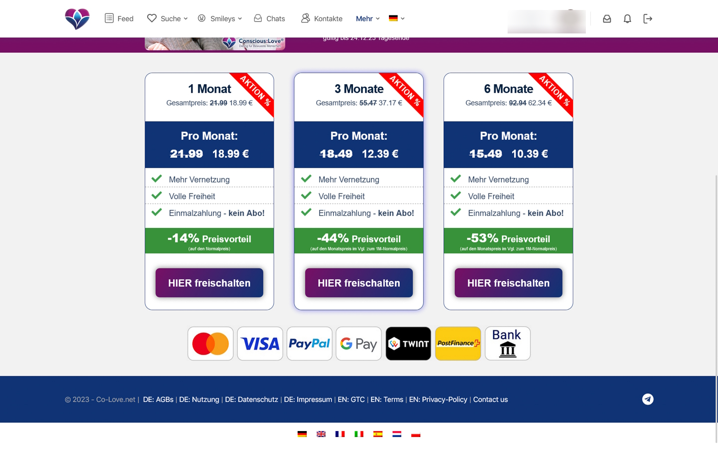 Conscious-Love.com Kosten