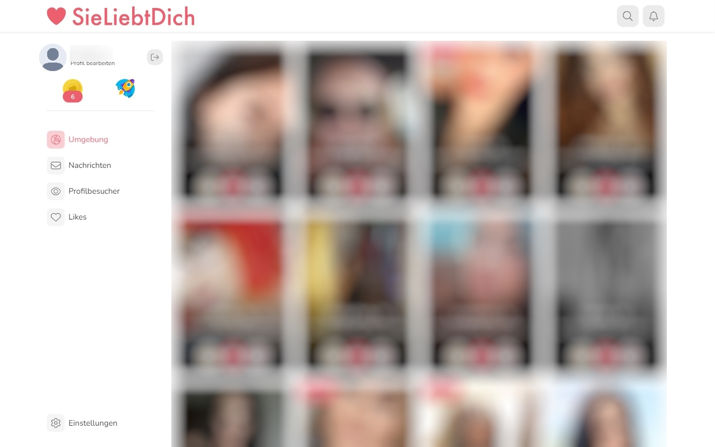 SieLiebtDich.de Mitgliederbereich