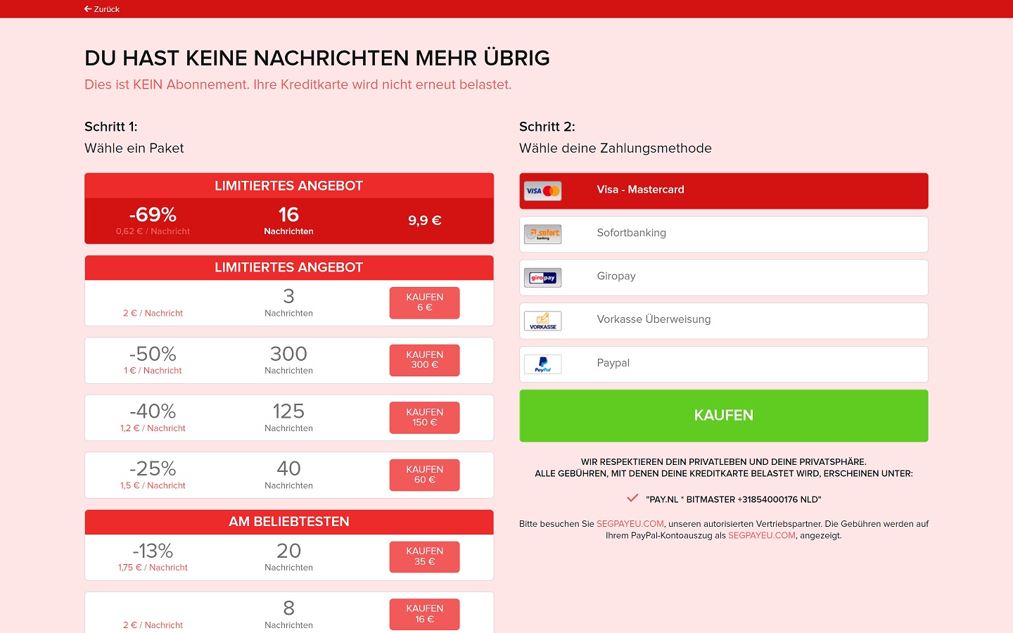 ReifeFrauenNebenan.com Kosten