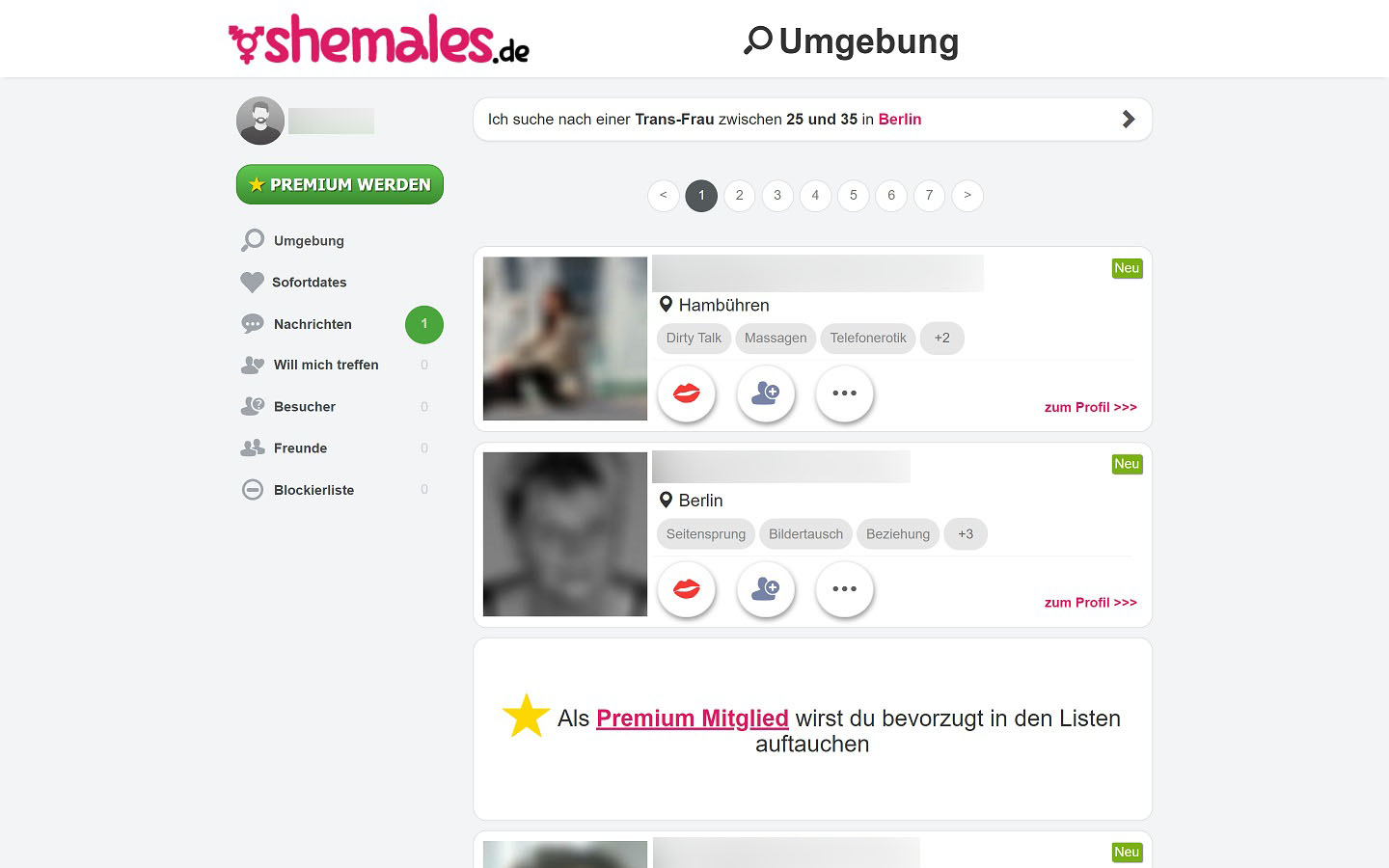 Shemales.de Mitgliederbereich