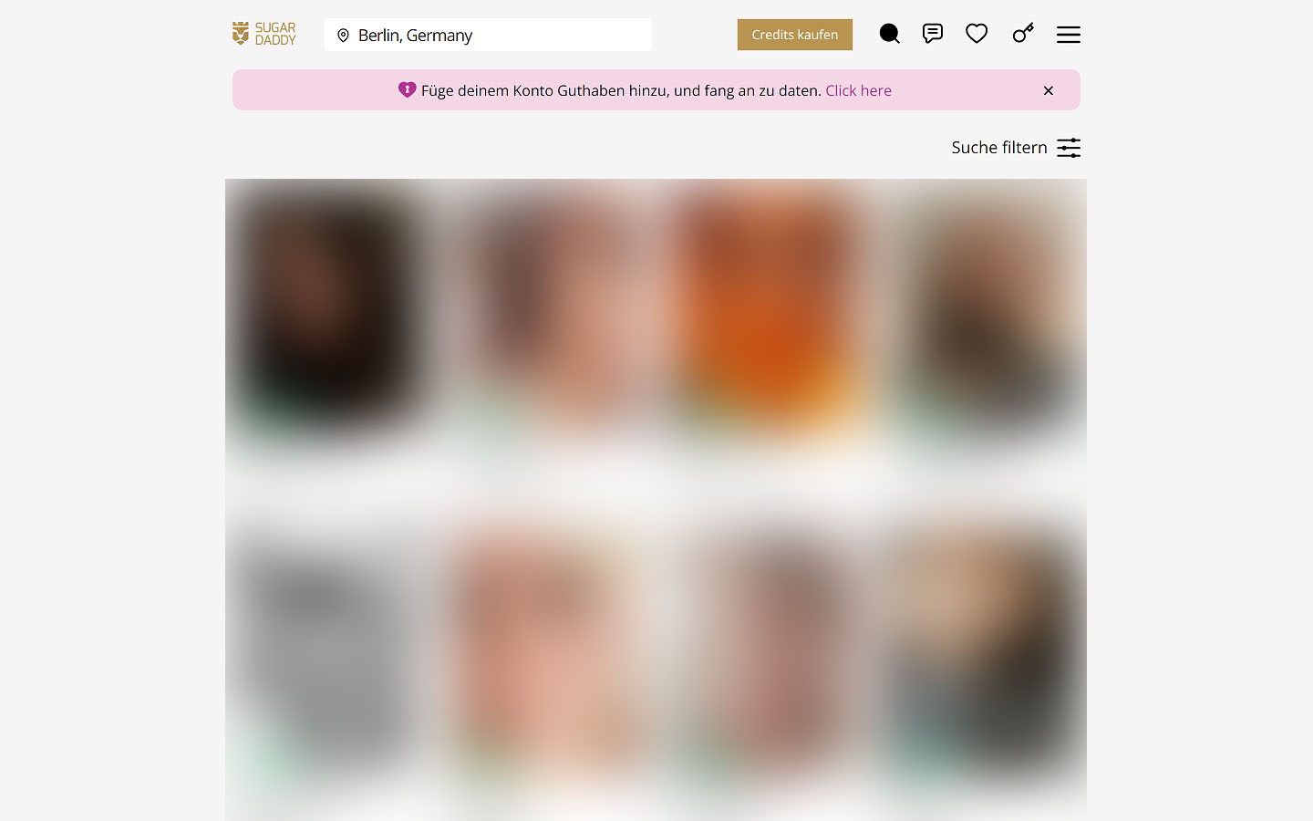 SugarDaddy.date Mitgliederbereich