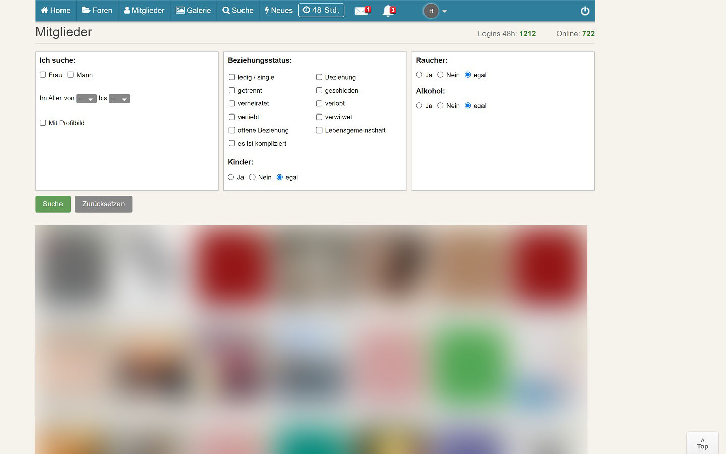 TrennungsSchmerzen.de Mitgliederbereich