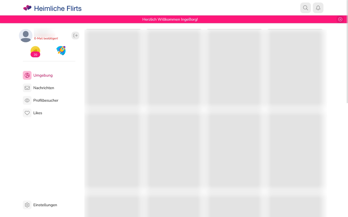 Heimliche-Flirts.de Mitgliederbereich